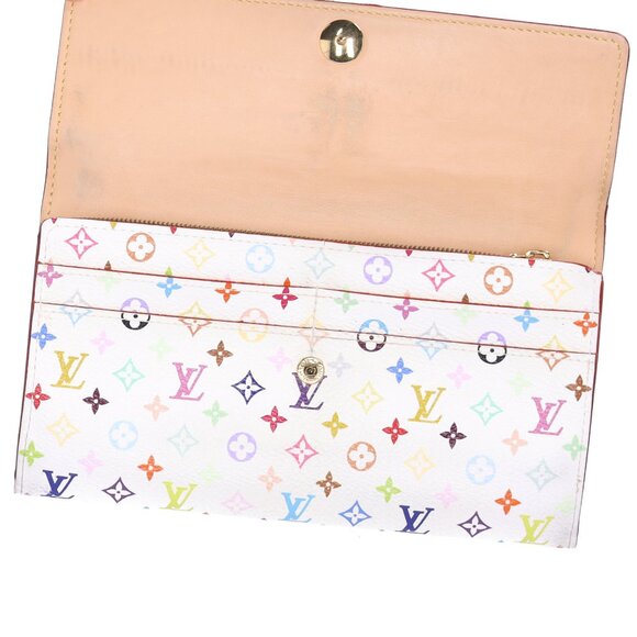 Louis Vuitton x Murakami Envelope Wallet Multicolor Monogram M60004 White - Picture 5 of 6
